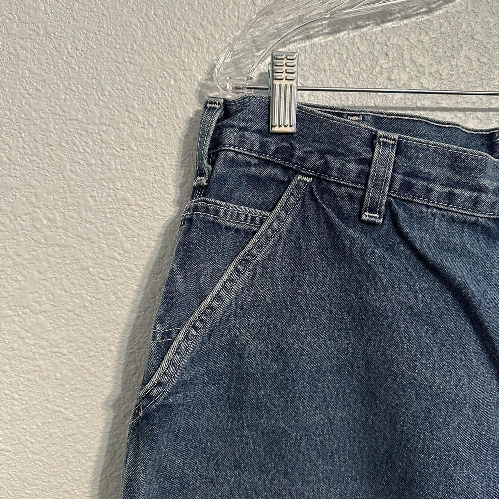 CARHARTT Jeans Mens 36 x 34 work dungaree  loose original fit Carpenter B13 DST - Picture 5 of 9